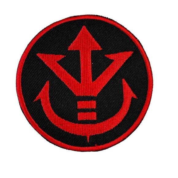 Saiyan Symbol Crest Dragon Ball Z Iron On Embroidered Patch - Picture 1 of 3